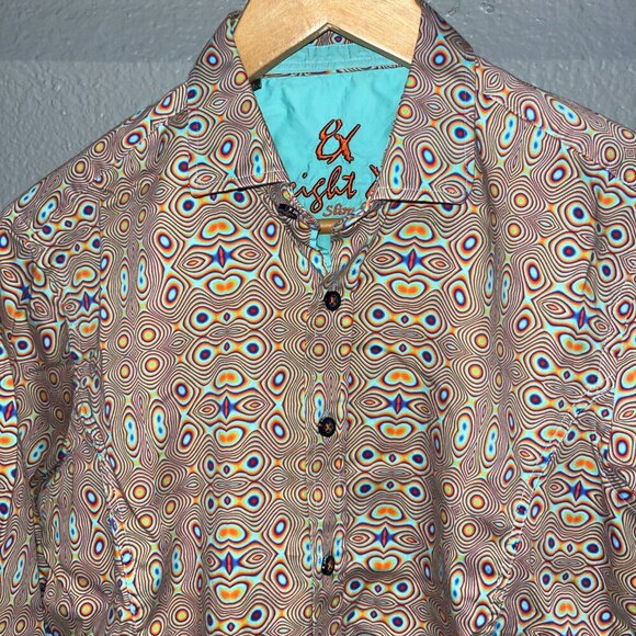 Vintage EIGHT X Oil Slick Button Down Long Sleeve Shirt - 100% Cotton - EUC - M - Picture 2 of 12